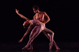Dimensions Dance Theatre of Miami's Gabriela Mesa and Fabian Morales in Gerald Arpino’s “Light Rain”. Image by Simon Soong
