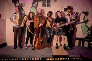 (from Left to Right): Rick Burkhardt, Jessie Linden, Andrew R. Butler, Stacey Sargeant, Debbie Christine Tjong & Tony Jarvis. Photo: Ben Arons