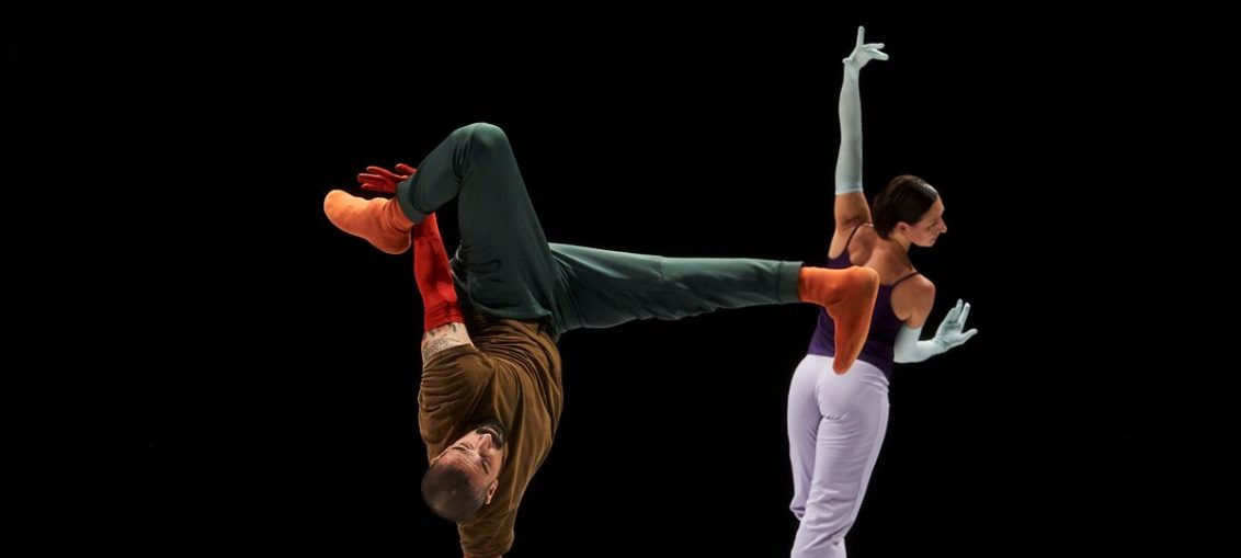 Rauf ‘RubberLegz’ Yasit (left), Parvaneh Scharafali (right). A Quiet Evening of Dance. Photo: Mohamed Sadek. Courtesy The Shed