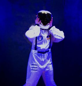 Haley Rice as the Cosmonaut.  Photo courtesy of Theatre4thePeople